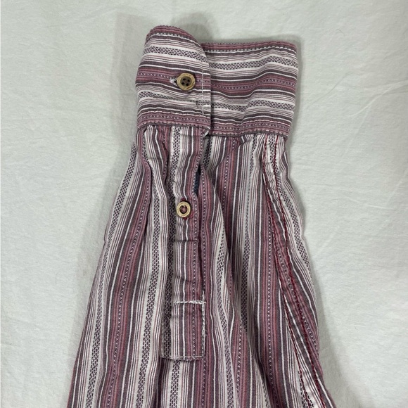 Mantaray Mens Light Red Striped Long Sleeve Button Up Shirt Size M - Picture 11 of 12
